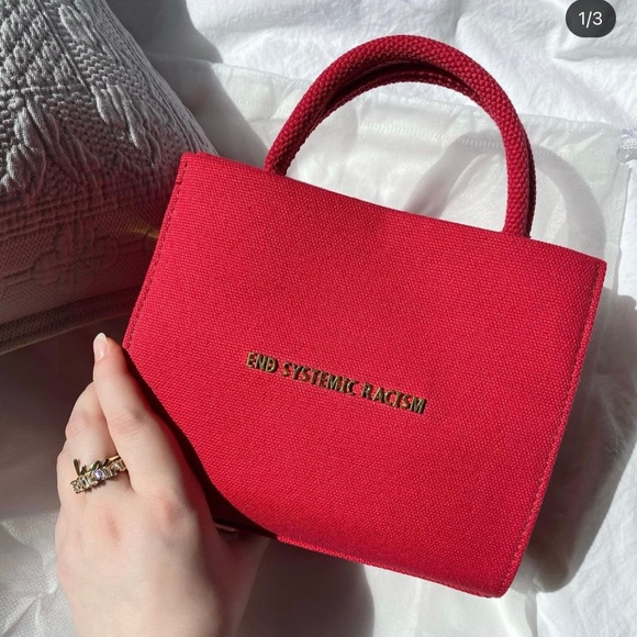 Bright red canvas w/ Gold Hardware by Brandon BW - Picture 3 of 4